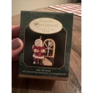 Hallmark Miniature Ornament Ready for Santa 1997 Vtg QXC5142 Collectors Club